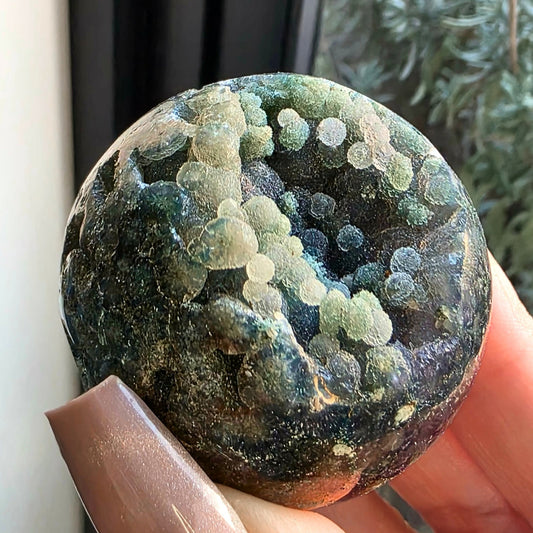 Rare Druzy Grape Agate (Chalcedony) Sphere - Indonesia