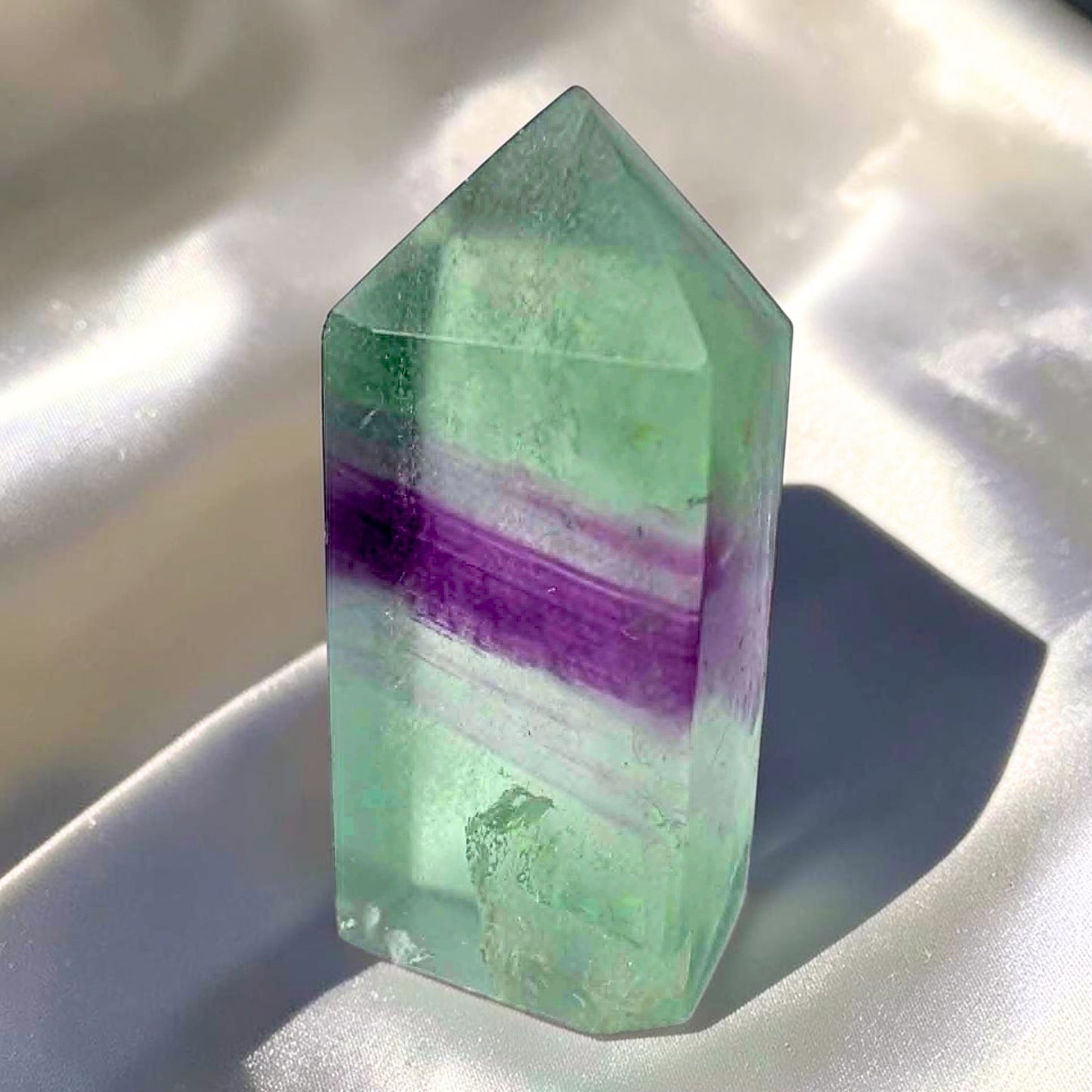 Rainbow Fluorite Crystal Tower with High Clarity