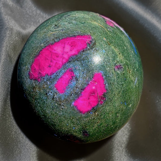 Rare UV Reactive Ruby in Fuchsite Sphere - 169g