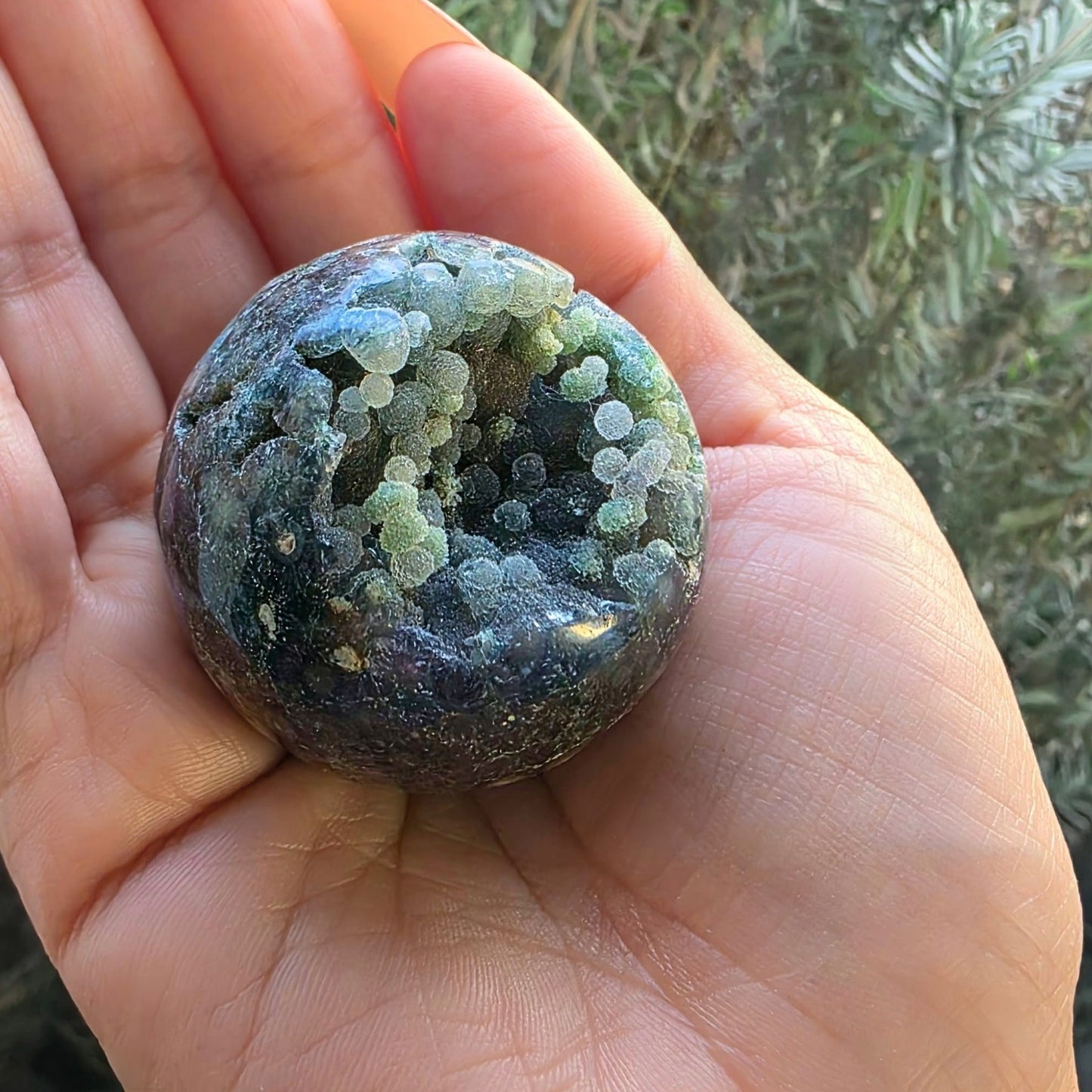 Rare Druzy Grape Agate (Chalcedony) Sphere - Indonesia