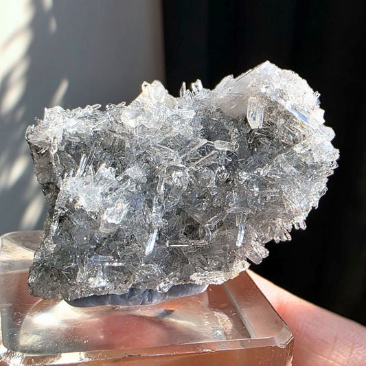 Collector Calcite on Needle Quartz Specimen - Fujian, China
