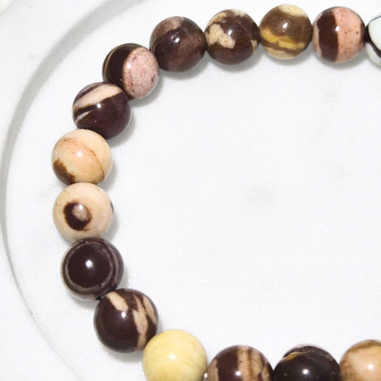 Chocolate Calcite (Brown Aragonite) Crystal Bracelets