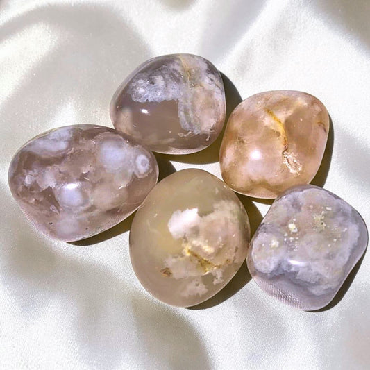 Flower Agate Crystal Tumbles