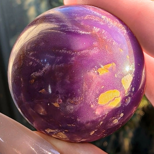 Rare High Grade Saturated Purple Phosphosiderite Sphere - 74g