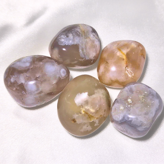 Flower Agate Crystal Tumbles