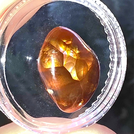 Iridescent Mexican Fire Agate (Fire Opal) Gem