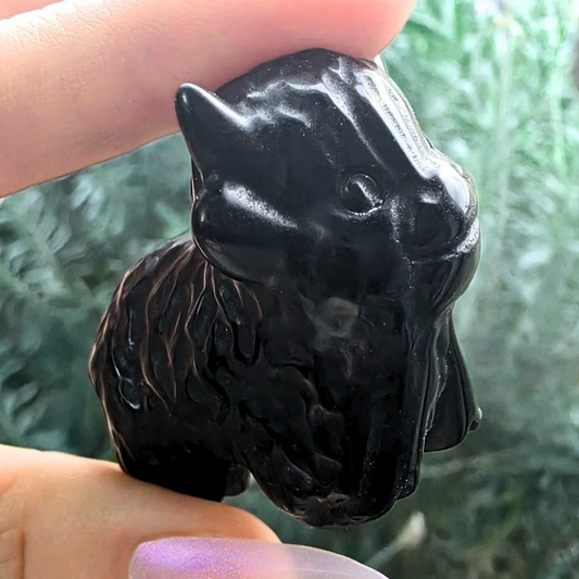 Obsidian Medium Highland Cow - 4.2cm