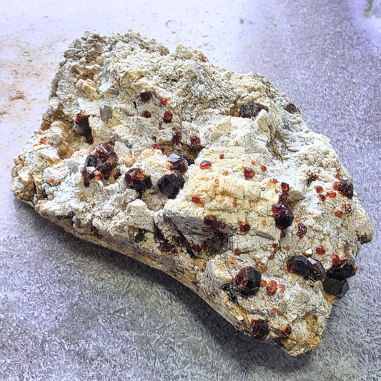 Large Garnet with Smoky Quartz Crystal Cluster - 152g