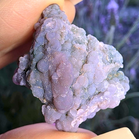 Druzy Purple & Green Grape Agate (Chalcedony) Cluster