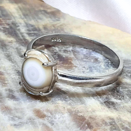 Rare 8th Vein Ocean Jasper 925 Sterling Silver Ring - Size 9