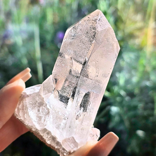 Clear Quartz Crystal Cluster with Rainbows (7.9cm)