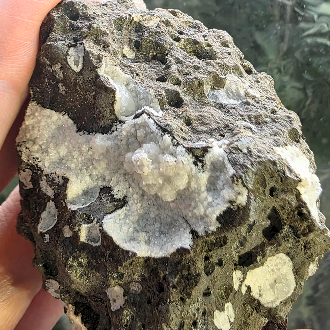 Chabazite with Calcite in Basalt Cluster - Ardglen, NSW