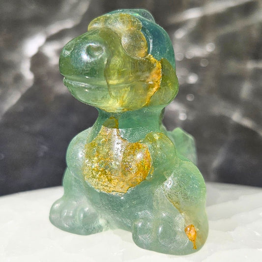 Fluorite Dinosaur Crystal Carving