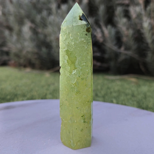 Prehnite with Epidote Tower