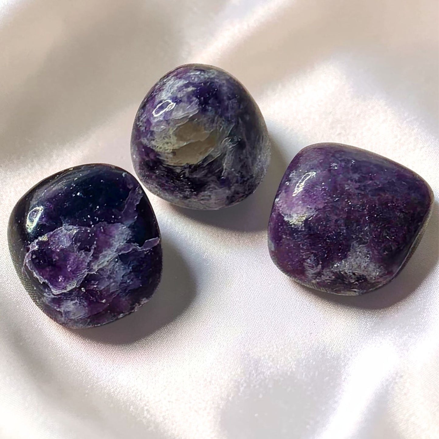 Lepidolite (Lithium-rich Mica) Crystal Tumble