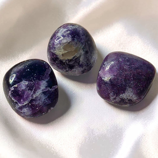 Lepidolite (Lithium-rich Mica) Crystal Tumble