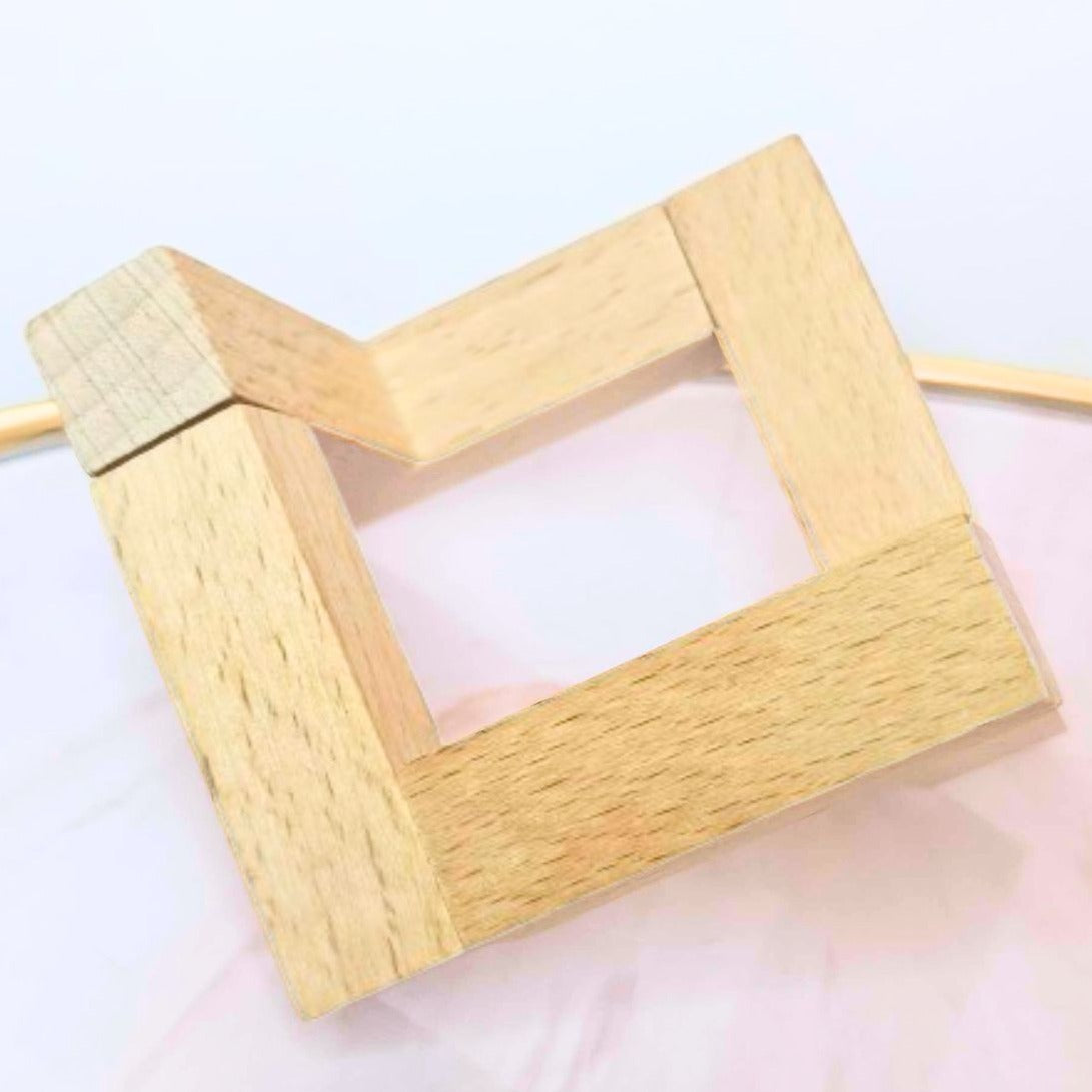 Large Wooden Sphere Crystal Display Holder