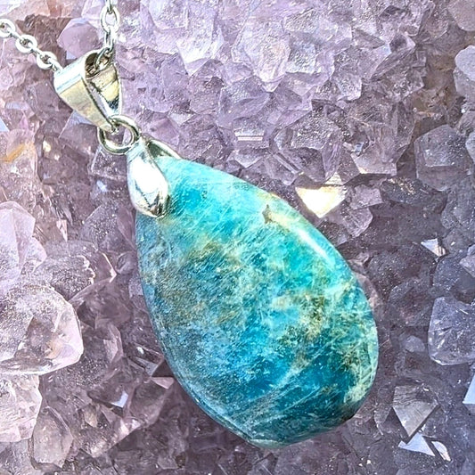 Smoky Apatite Crystal Necklace
