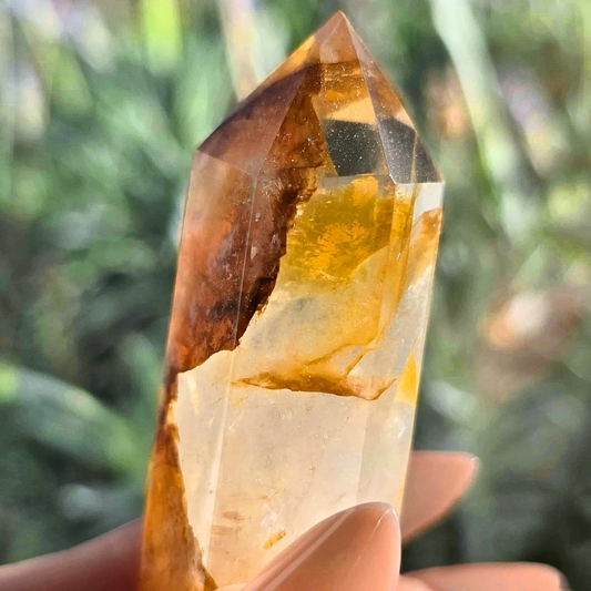 Golden Healer (Hematoid Quartz) Tower with Rainbows