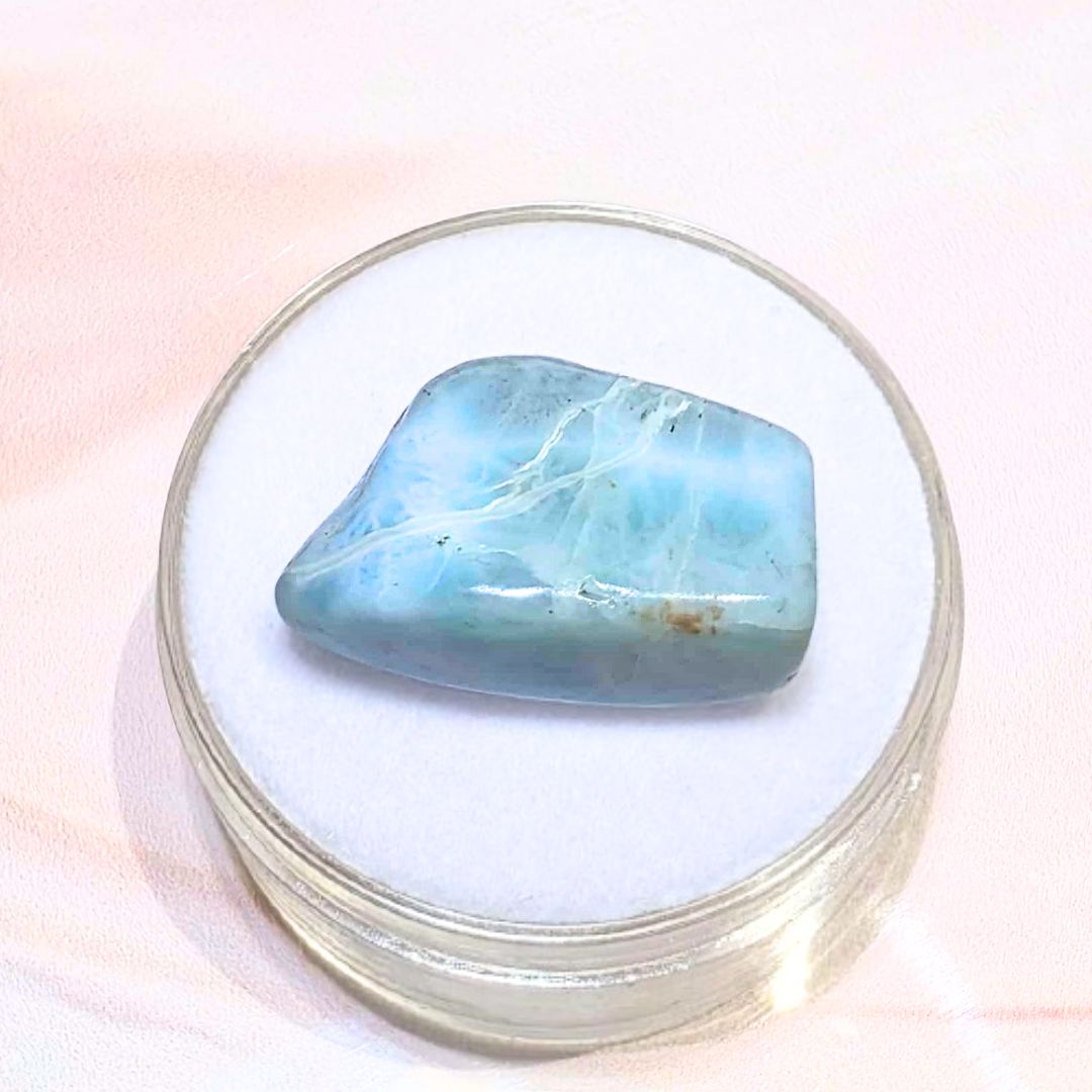 Larimar (Pectolite) Pebble - in case