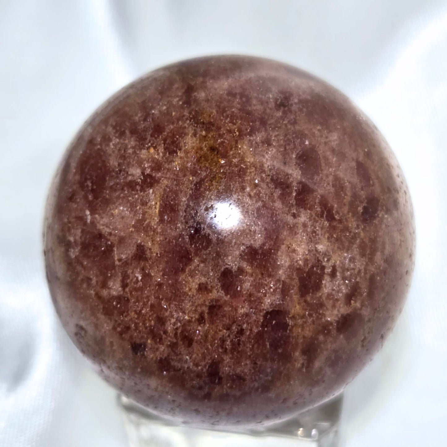 Strawberry Quartz Sphere - includes stand