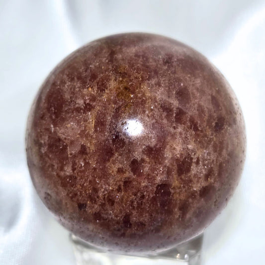 Strawberry Quartz Sphere - includes stand
