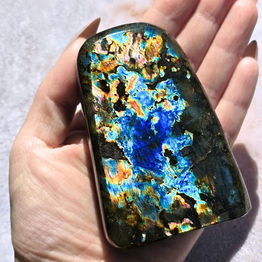 Labradorite Free Form with high Rainbow Flash - 310g