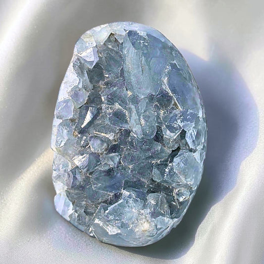 Celestite Crystal Egg Cluster - 330g