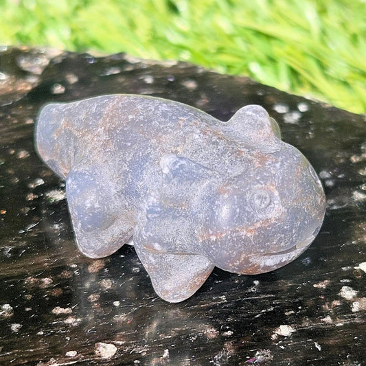 Blue Quartz Axolotyl Mini Crystal Carving