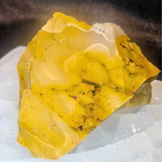 Yellow Mookaite Raw with Druzy - WA