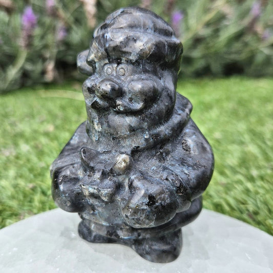 Larvikite Santa Claus Crystal Carving