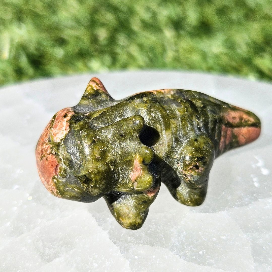 Unakite Axolotyl Mini Crystal Carving