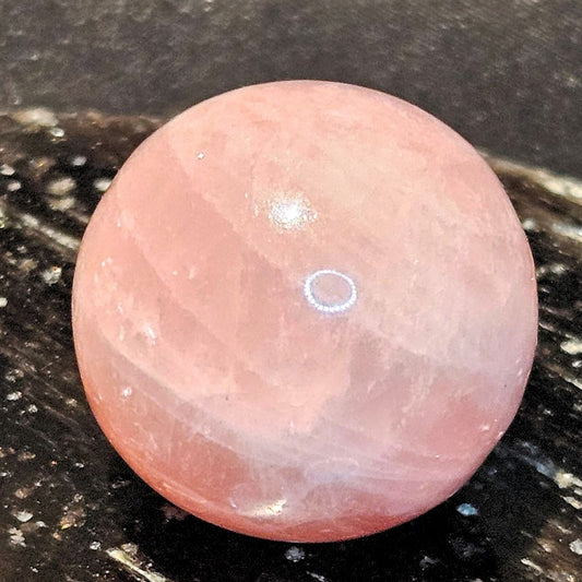 Rose Quartz Polished Sphere (3cm) - Natural Rainbow Inclusions
