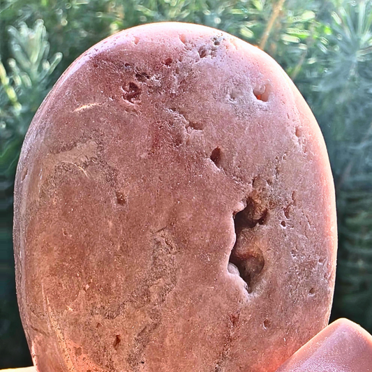 Pink Amethyst Druzy Palm Stone