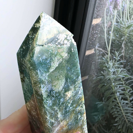 Ocean Jasper Crystal Tower - 14.5cm tall, 337g
