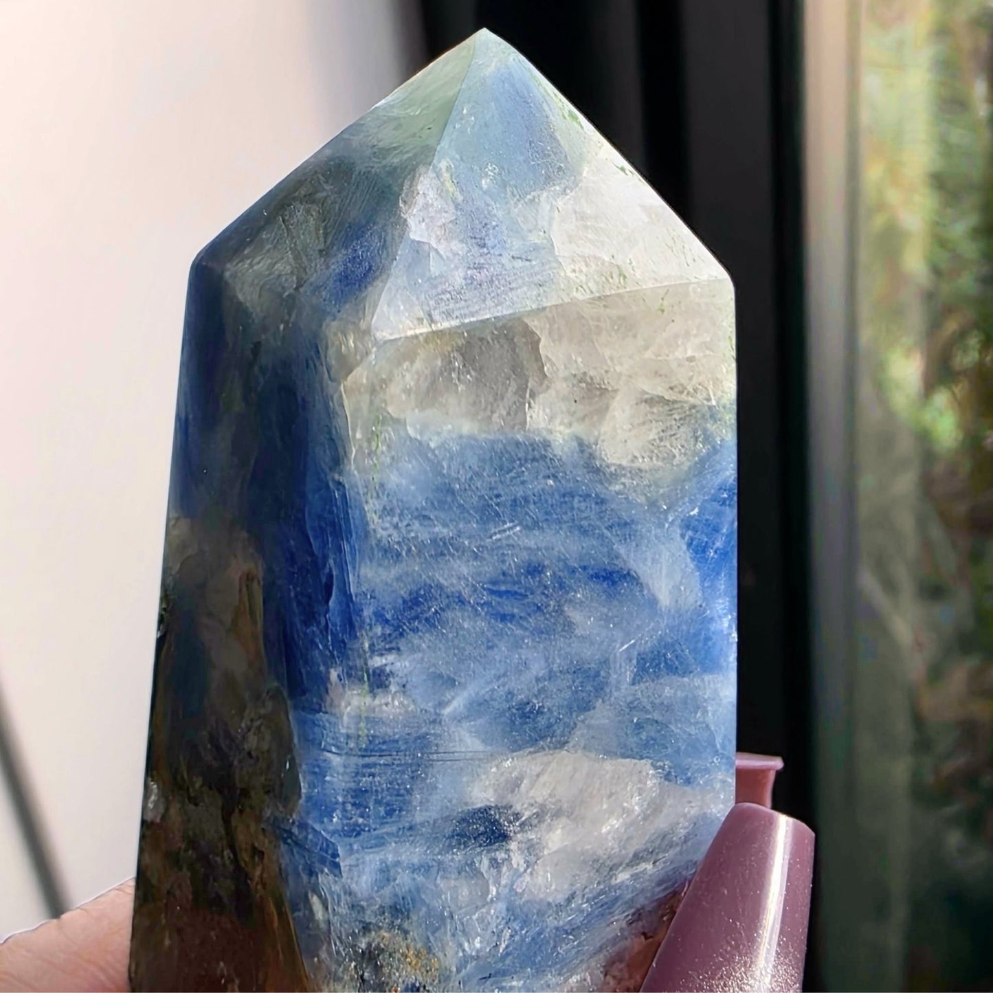 Blue Kyanite with Quartz & Mica Tower