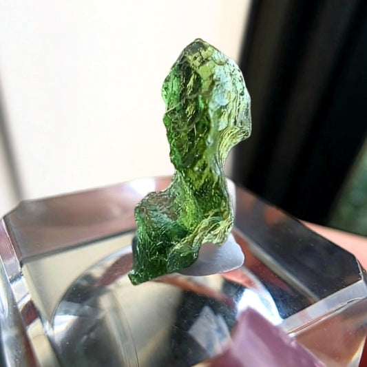 Genuine Moldavite in Display Case 0.34g | Czech Republic Tektite