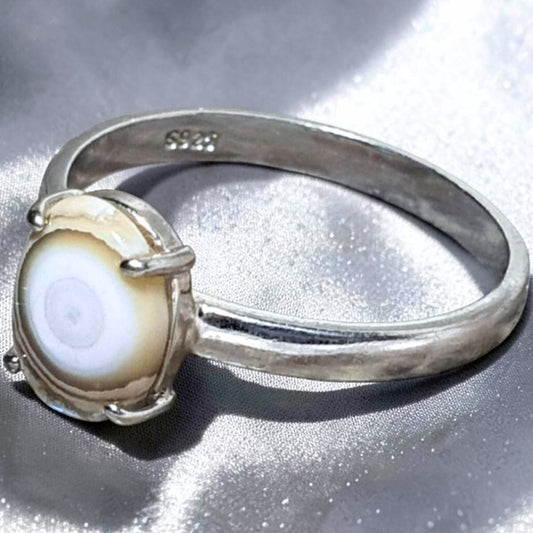 Rare 8th Vein Ocean Jasper Sterling Silver Ring Size 9