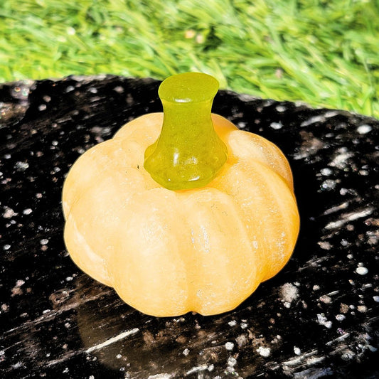 Yellow Calcite Pumpkin Carving