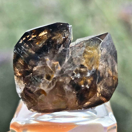 Smoky Quartz Double Point with Phantoms
