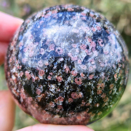 Garnet in Matrix Sphere - (Includes Stand)