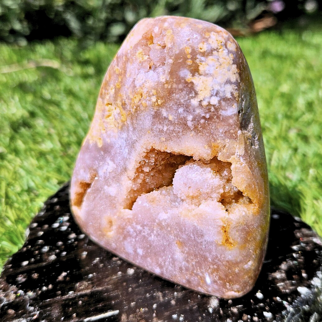 High Grade Druzy Pink Amethyst Crystal Freeform