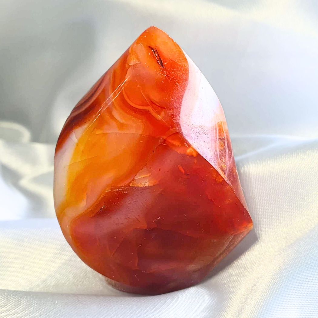 Carnelian Agate & Quartz Flame Freeform