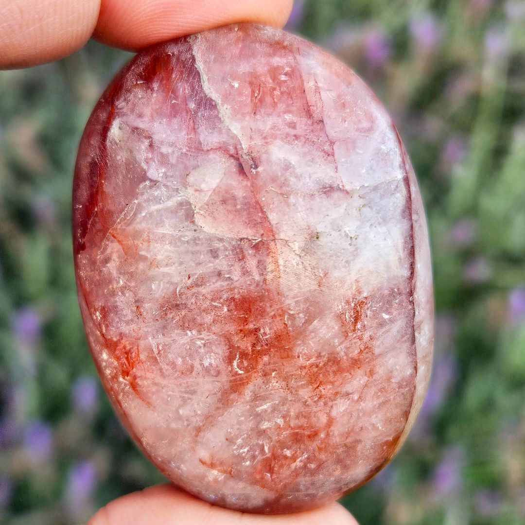 Fire Quartz Palm Stone