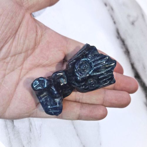 Sodalite Crystal Groot Carving