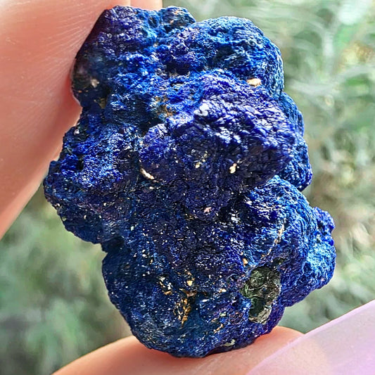 Sparkling Azurite Blueberry with Malachite Cluster - Utah