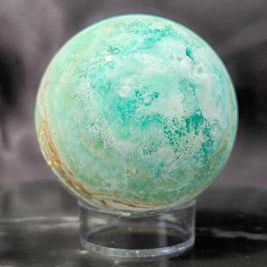 High Grade Blue Aragonite Crystal Sphere