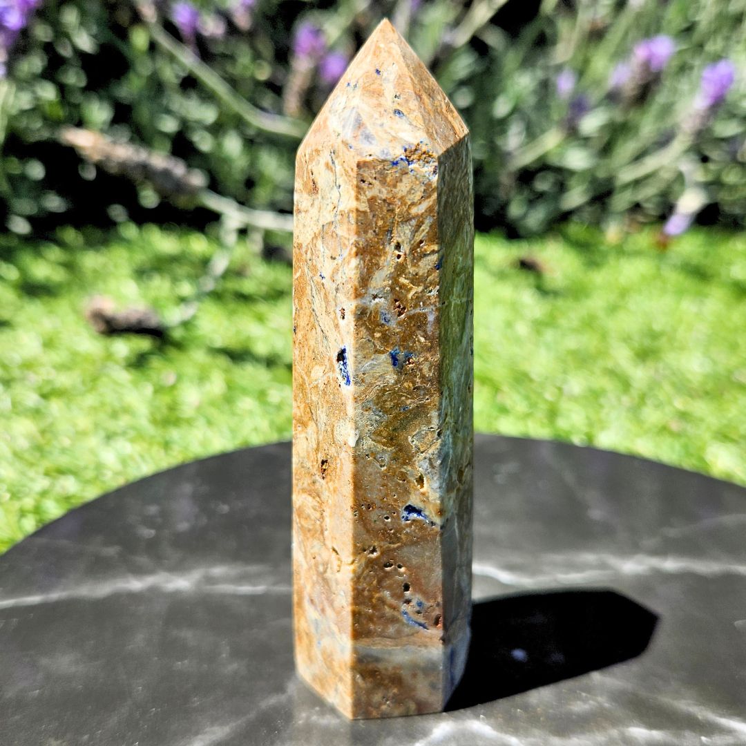 Druzy Azurite Crystal Tower