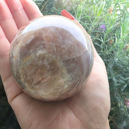 High Grade Blue Moonstone x Sunstone Sphere - 328g