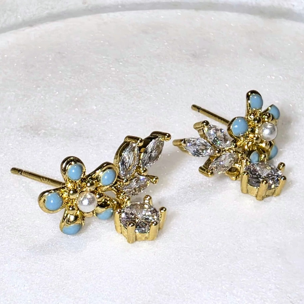 Golden Flower Earrings